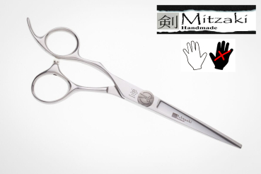 Im Angebot: Linkshandschere MITZAKI-SHIDISHI ,eine Schere für alle Schnitttechniken, fester Fingerhaken,  HOHLSCHLIFF , perfekte Sliceschere